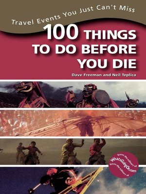 cover image of 100 Things To Do Before You Die